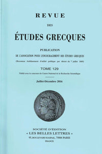 Revue des études grecques
