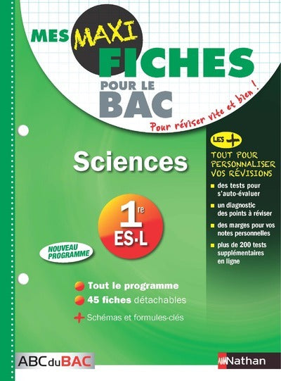 Mes maxi fiches Sciences 1re ES.L
