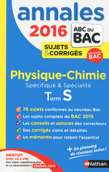 Annales ABC du BAC 2016 Physique - Chimie Term S