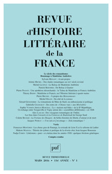 RHLF 2016, n° 1