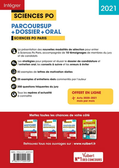 Sciences Po Paris - Tout-en-un - Nouvelle procédure d'admission : Parcoursup, Dossier et oral