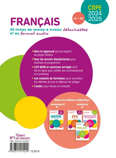 50 fiches de remise à niveau: Concours Professeur des écoles - Admissibilité - Ecrit