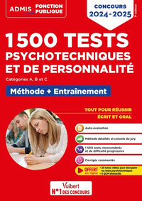 1500 tests psychotechniques et de personnalité - Méthode et entraînement intensif
