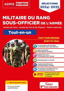 Sélections militaire du rang - Sous-officier de l'armée 2024-2025