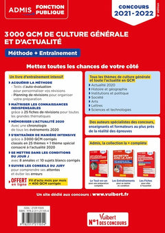 3000 qcm de culture générale et d'actualité - méthode et entraînement -catégories a, b et c: concours 2021