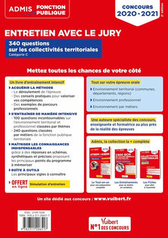 Entretien avec le jury - 340 questions sur les collectivités territoriales - Catégorie C: Oral - Concours et examens professionnels 2020-2021