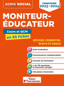 Concours Moniteur-éducateur - Cours et QCM en 45 fiches