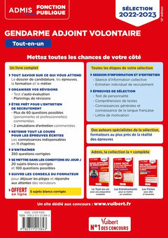Epreuves de sélection Gendarme adjoint volontaire 2022-2023 - Catégorie C - Tout-en-un: GAV APJA et EP - Nouvelles modalités de sélection