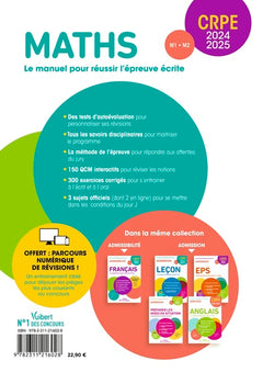 Maths - CRPE 2024-2025 - Epreuve écrite d'admissibilité