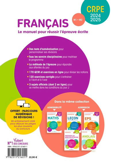Français - CRPE 2024-2025 - Epreuve écrite d'admissibilité