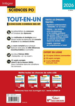 Sciences Po - Concours commun des IEP 2026 - Tout-en-un