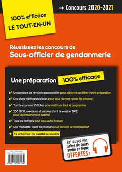 Concours Sous-officier de gendarmerie - Catégorie B - Préparation rapide et complète à toutes les épreuves