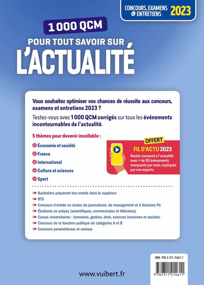 1000 QCM pour tout savoir sur l'actualité