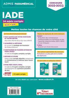 Concours IADE - 24 sujets corrigés - Ecrit et oral