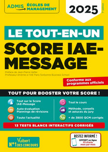 Le tout-en-un Score IAE-MESSAGE - 13 tests blancs - Fil d'actu offert