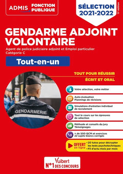 Gendarme adjoint volontaire - GAV APJA et GAV EP - Catégorie C - Tout-en-un - 20 tutos offerts