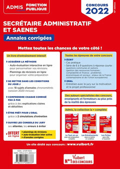 Concours SA et SAENES - Annales corrigées - Catégorie B - Admis