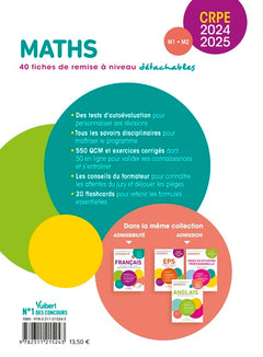 Maths - CRPE 2024-2025 - 40 fiches de remise à niveau