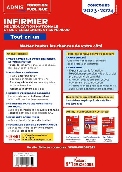 Concours infirmier de l'éducation nationale et de l'enseignement supérieur - Tout-en-un: Concours 2023-2024