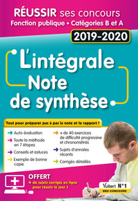 L'intégrale de la note de synthèse - Catégories B et A: Concours 2019-2020