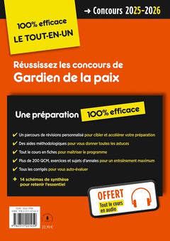 Concours Gardien de la paix - Catégorie B - Préparation rapide et complète à toutes les épreuves - Tout le cours en audio