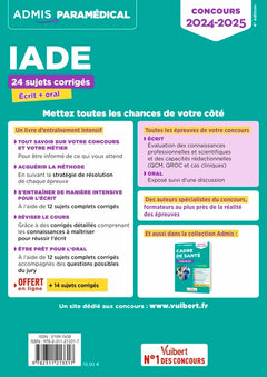 Concours IADE - 24 sujets corrigés (écrit et oral)