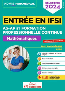 Entrée en IFSI Pour les AS-AP et formation professionnelle continue (FPC) - Mathématiques