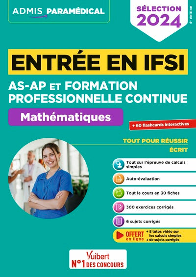 Entrée en IFSI Pour les AS-AP et formation professionnelle continue (FPC) - Mathématiques