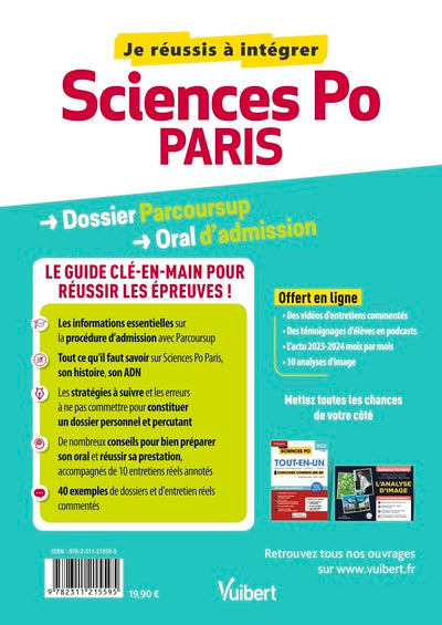 Sciences Po Paris - Dossier Parcoursup et oral - Admission 2024