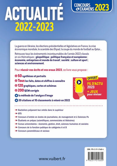 Actualité 2022-2023 - Concours et examens - Fil d'actu et jeux offerts