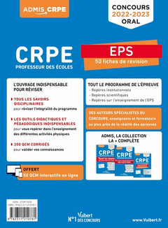 CRPE - Concours Professeur des écoles - EPS - 50 fiches de remise à niveau: Révisions Oral 2022-2023