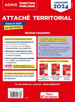 Attaché territorial - Catégorie A - Cours et QCM en 42 fiches