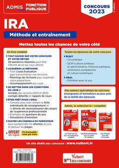 Concours IRA - Catégorie A - Méthode et entraînement