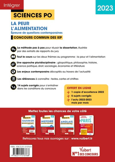 Sciences Po - L'alimentation - La peur - Questions contemporaines - Thèmes 2023