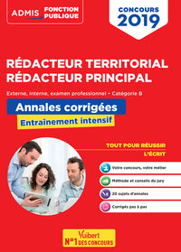 Concours rédacteur territorial et rédacteur principal - Annales corrigées - Catégorie B