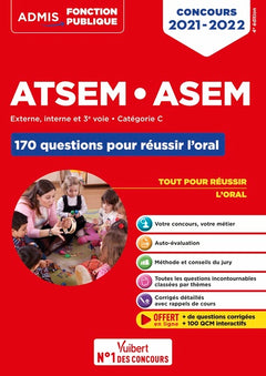 Concours ATSEM et ASEM - Catégorie C - 170 questions pour réussir l'oral