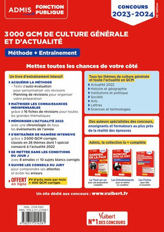 3000 QCM de culture générale et d'actualité - Méthode et entraînement - Catégories A, B et C: Concours 2023-2024