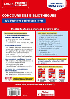 Concours des bibliothèques - Catégories A, B et C - 190 questions pour réussir l'oral
