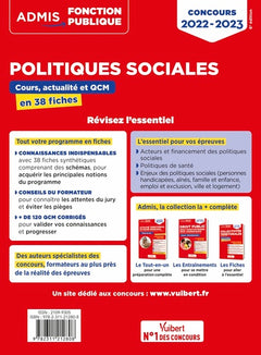 Politiques sociales - Cours, actualité et QCM - Concours de catégories A et B - L'essentiel en 38 fiches