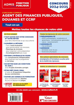 Concours commun Agent des finances publiques, douanes et CCRF 2024-2025 - Catégorie C - Tout-en-un: Externe et interne