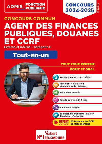 Concours commun Agent des finances publiques, douanes et CCRF 2024-2025 - Catégorie C - Tout-en-un: Externe et interne