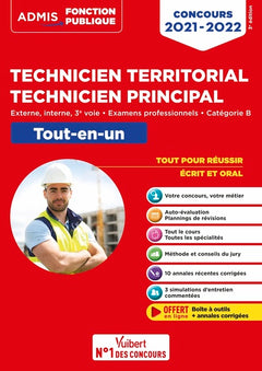 Concours Technicien territorial - Technicien principal - Catégorie B - Tout-en-un: Externe, interne, 3e voie, examens professionnels 2021-2022