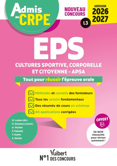 Admis au CRPE 2026-2027 - Epreuve orale d’admission L3 - EPS