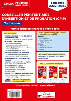 Concours Conseiller pénitentiaire d'insertion et de probation (CPIP) - Catégorie A - Tout-en-un: Concours 2022-2023