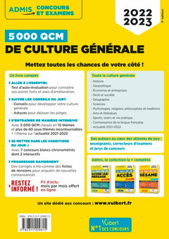 5000 qcm de culture générale + actu en ligne mois par mois