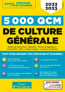 5000 qcm de culture générale + actu en ligne mois par mois
