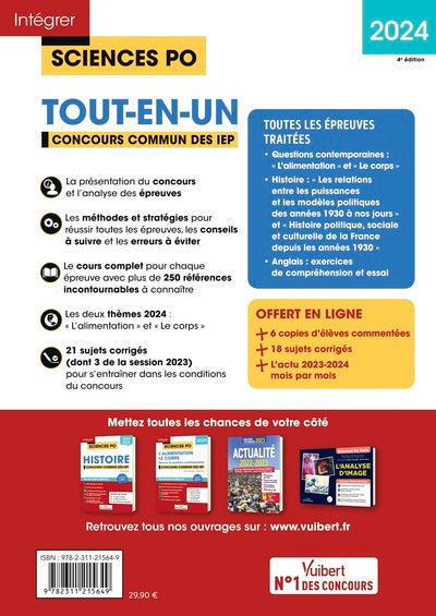 Sciences Po - Concours commun des IEP 2024 - Tout-en-un
