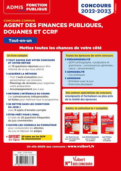 Concours commun Agent des finances publiques, douanes et CCRF - Catégorie C - Tout-en-un: Externe et interne - 2022-2023