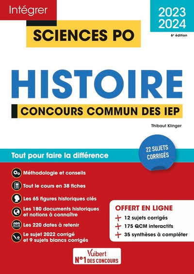 Sciences Po - Histoire - Concours commun des IEP 2023-2024