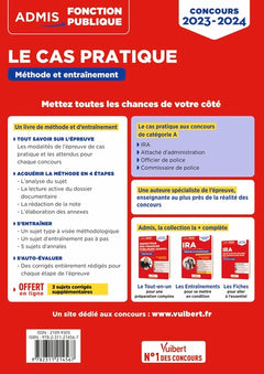 Cas pratique - Catégorie A - Méthode et Entraînement - Annales corrigées